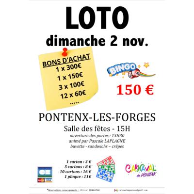Photo du Loto bingo au profit du Carnaval de PONTENX à Pontenx-les-Forges