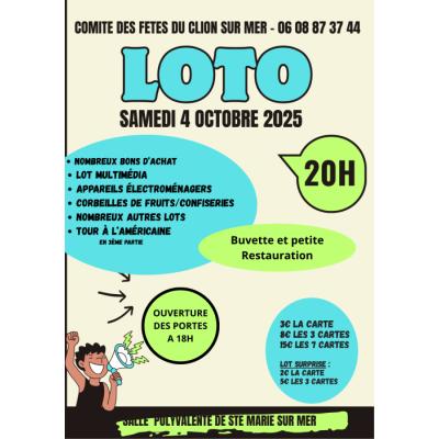 Photo du SUPER LOTO du Comité des Fêtes du Clion sur Mer à Pornic