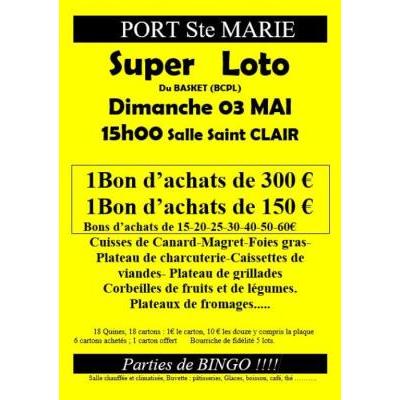 Photo du super loto du basket à Port-Sainte-Marie