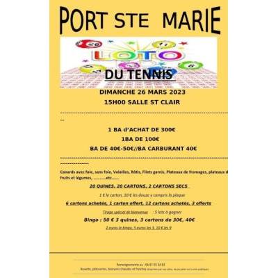 Loto tennis port sainte marie 