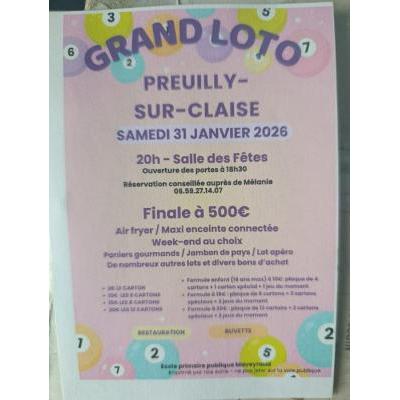 Photo du SUPER LOTO Animé par MELANIE 06.59.27.14.07 à Preuilly-sur-Claise