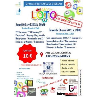 Photo du LOTO DE L'APEL ECOLE SAINT VINCENT à Prévessin-Moëns