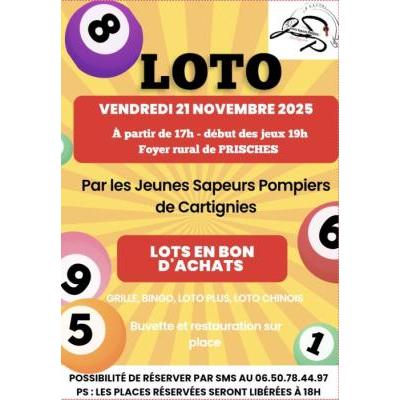 Photo du Loto des jeunes sapeurs pompiers de CARTIGNIES  à Prisches