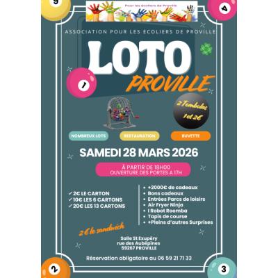 Photo du Loto pour les &eacute;coliers de Proville à Proville