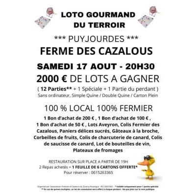 Photo du 2eme Loto Gourmand du Terroir 2000 euros de lots à gagner à Puyjourdes