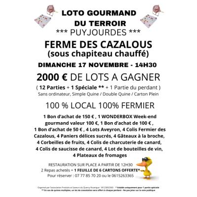 Photo du Super Loto du Terroir avec 2000 € à gagner à Puyjourdes