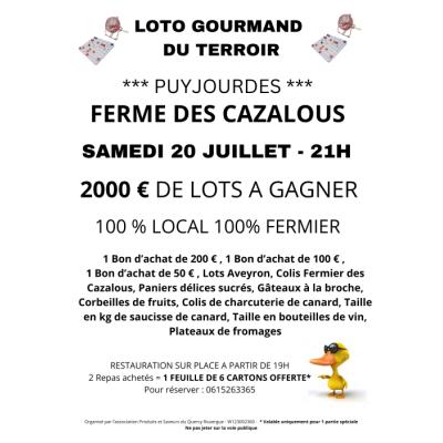 Photo du 1 er Loto Gourmand du Terroir 2000 euros de lots à gagner à Puyjourdes