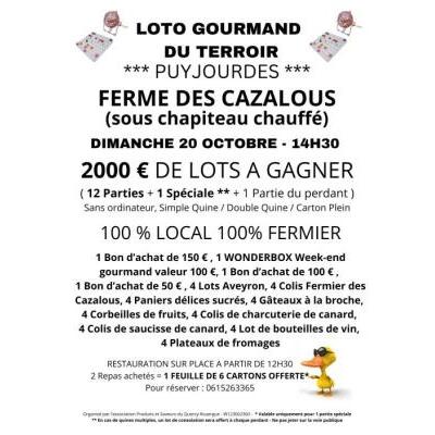 Photo du 4 eme Loto Gourmand du Terroir 2000 euros de lots à gagner à Puyjourdes