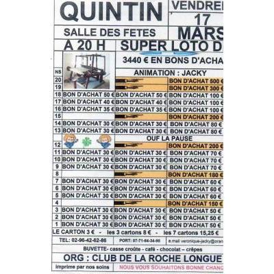 Photo du Super loto du Printemps de la Roche longue à Quintin