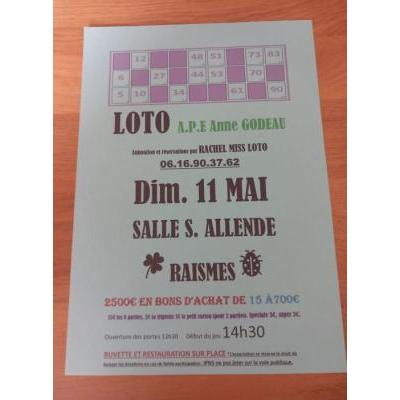 Photo du loto APE Anne Godeau  à Raismes