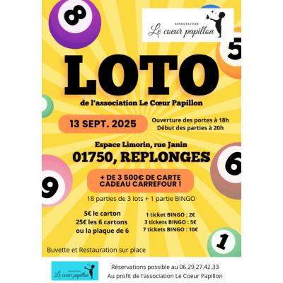 Photo du Loto de l'association Le Cœur Papillon  à Replonges