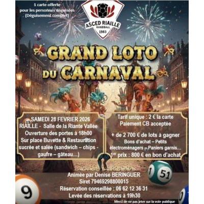 Photo du Grand loto du carnaval à Riaillé