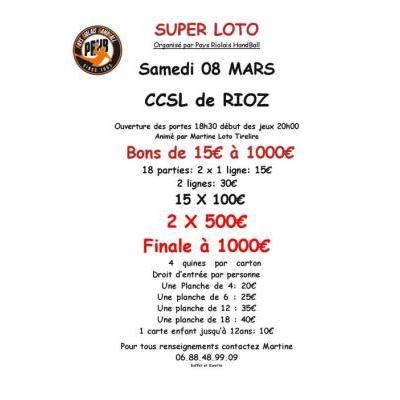 Photo du Super Loto du PRHB à Rioz