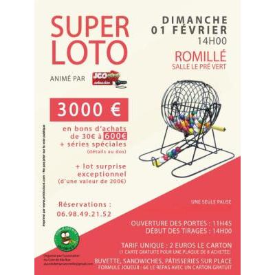 Photo du SUPER LOTO avec JCO à Romillé