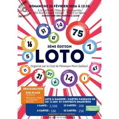 Photo du 3EME LOTO DE LA PETANQUE MONTGAILLARD à Rouelles