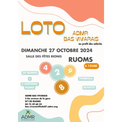 Photo du LOTO de l'ADMR Bas Vivarais au profit des salariés à Ruoms