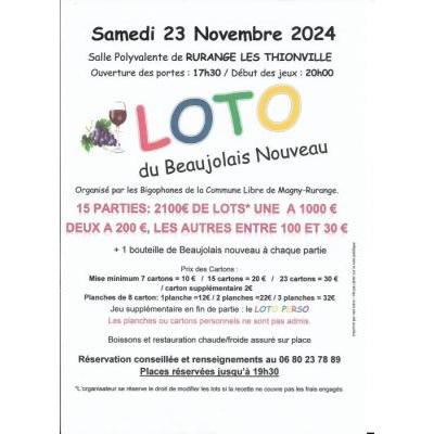 Photo du Loto du Beaujolais Nouveau à Rurange-lès-Thionville