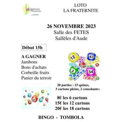 Photo du Grand loto de la Fraternité à Sallèles-d'Aude