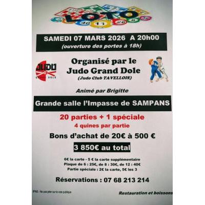 Photo du Super Loto du Judo Grand Dole à Sampans