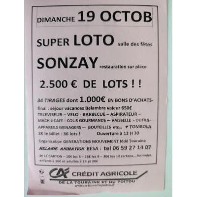 Photo du SUPER LOTO Animé par MELANIE 06.59.27.14.07 à Sonzay