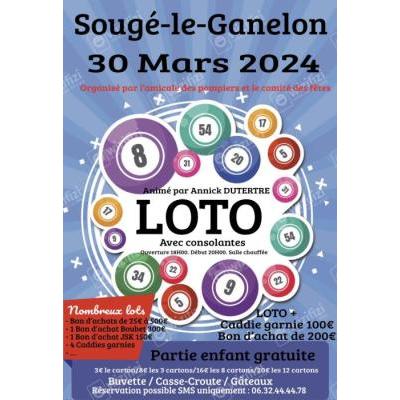 Photo du Super loto des pompiers et du comité des fêtes  à Sougé-le-Ganelon