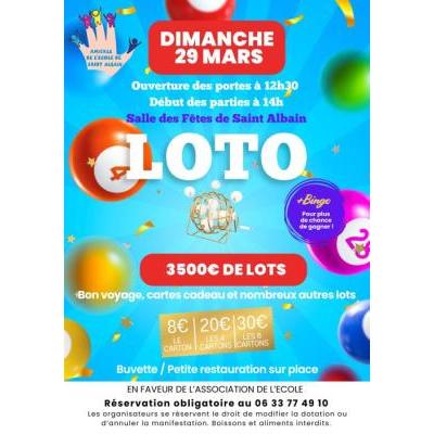 Photo du Lota au profit de l'Amicale de l'Ecole de St Albain à Saint-Albain