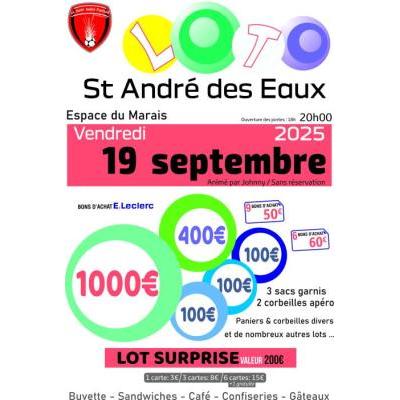 Photo du loto de la st André football spécial bons d'achat à Saint-André-des-Eaux