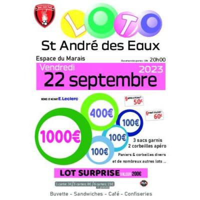 Photo du loto spécial bons d'achat de la st André football à Saint-André-des-Eaux
