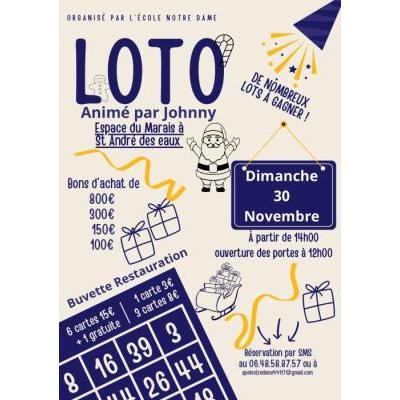 Photo du LOTO animé par Johnny à Saint-André-des-Eaux