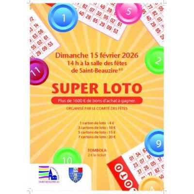 Photo du SUPER LOTO ORGANISE PAR LE COMITE DES FETES à Saint-Beauzire