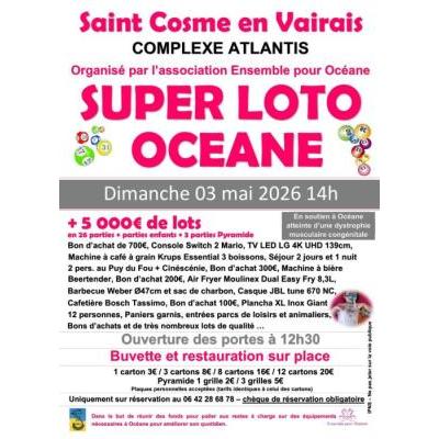 Photo du Super loto en soutien &agrave; Oc&eacute;ane à Saint-Cosme-en-Vairais