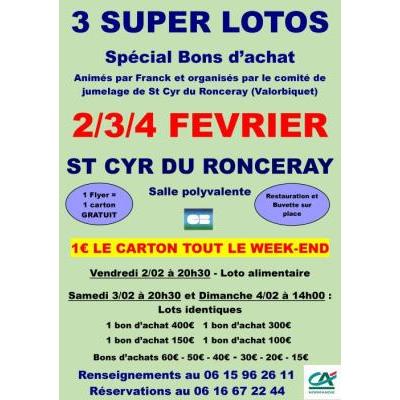 Photo du 3 super lotos animés par Franck  à Saint-Cyr-du-Ronceray