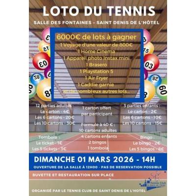 Photo du LOTO du Tennis Club de Saint Denis de l'H&ocirc;tel à Saint-Denis-de-l'Hôtel