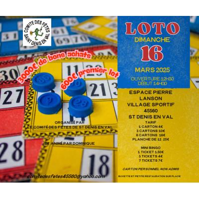 Photo du LOTO du Comité des Fêtes à Saint-Denis-en-Val