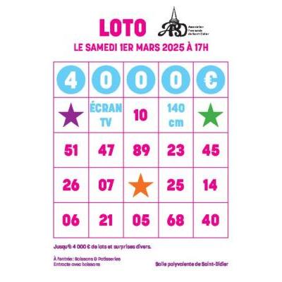 Photo du Loto de l'Association Paroissiale à Saint-Didier