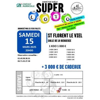 Photo du SUPER LOTO des Feux Follets  à Saint-Florent-le-Vieil