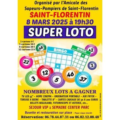 Photo du SUPER LOTO DES SAPEURS-POMPIERS à Saint-Florentin