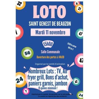 Photo du Loto du comité à Saint-Genest-de-Beauzon