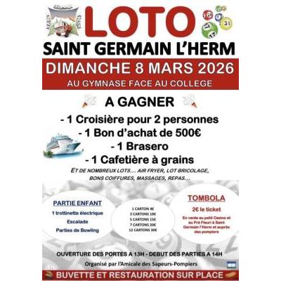 Photo du Loto des pompiers de saint germain L&rsquo;herm  à Saint-Germain-l'Herm