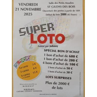 Photo du Super Loto Animé par Johnny Noblet à Saint-Gildas-des-Bois