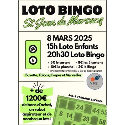 Photo du Loto Bingo de l'APE de St Jean de Marsacq à Saint-Jean-de-Marsacq