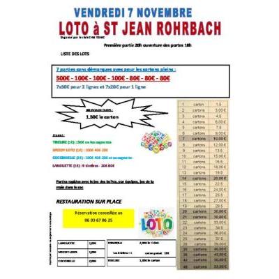 Photo du LOTO de la Gym à Saint-Jean-Rohrbach