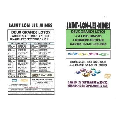 Photo du deux grands lotos bingos avec fétiche à Saint-Lon-les-Mines