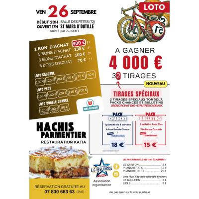 Photo du 4 000 € en jeu - LOTO 26 septembre 2025 à Saint-Mars-d'Outillé
