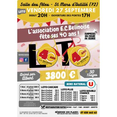 Photo du Loto Anniversaire - 3800€ à Saint-Mars-d'Outillé