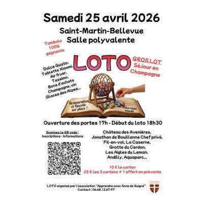 Photo du LOTO avec de superbes lots &agrave; gagner  à Saint-Martin-Bellevue