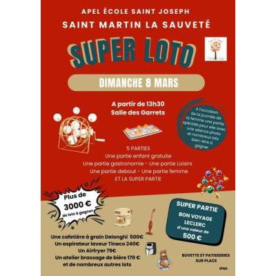 Photo du SUPER LOTO de l'&eacute;cole St Joseph à Saint-Martin-la-Sauveté