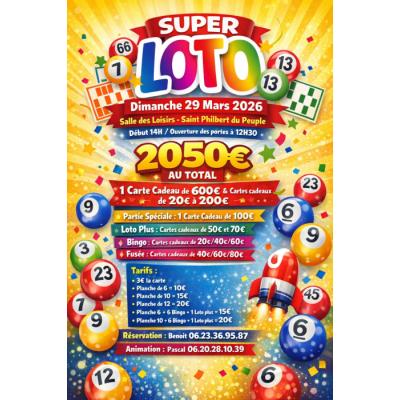 Photo du Super Loto du Comit&eacute; des f&ecirc;tes  à Saint-Philbert-du-Peuple