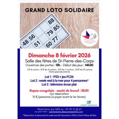 Photo du Grand Loto Solidaire à Saint-Pierre-des-Corps