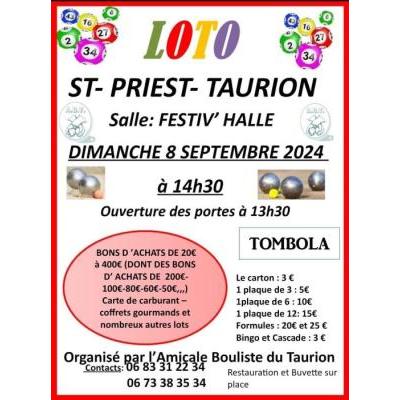 Photo du LOTO DE L'AMICALE BOULISTE à Saint-Priest-Taurion